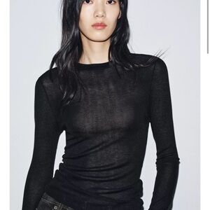 Zara Women’s Black extra fine Knit Top